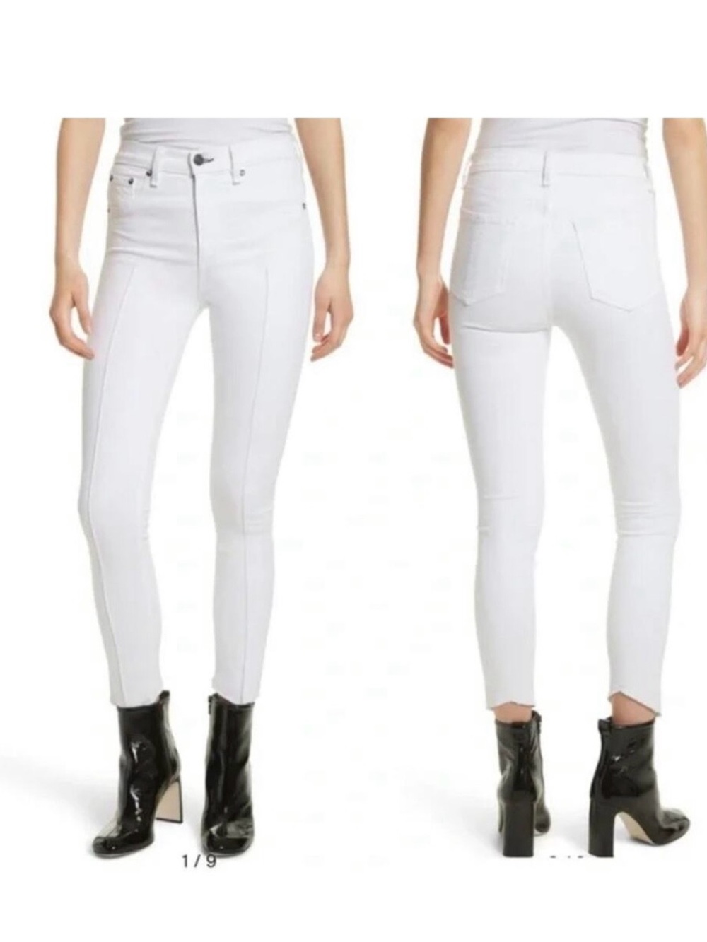 Rag & Bone High Rise Ankle Skinny Jean White